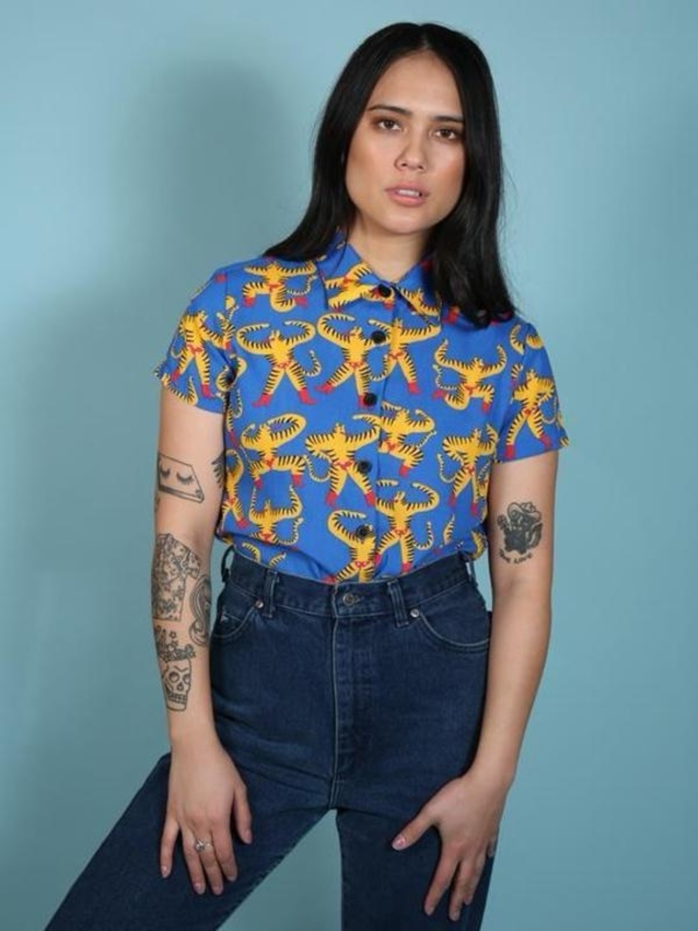 NOOWORKS Joyce Shirt in Tigerman Size XL Like New